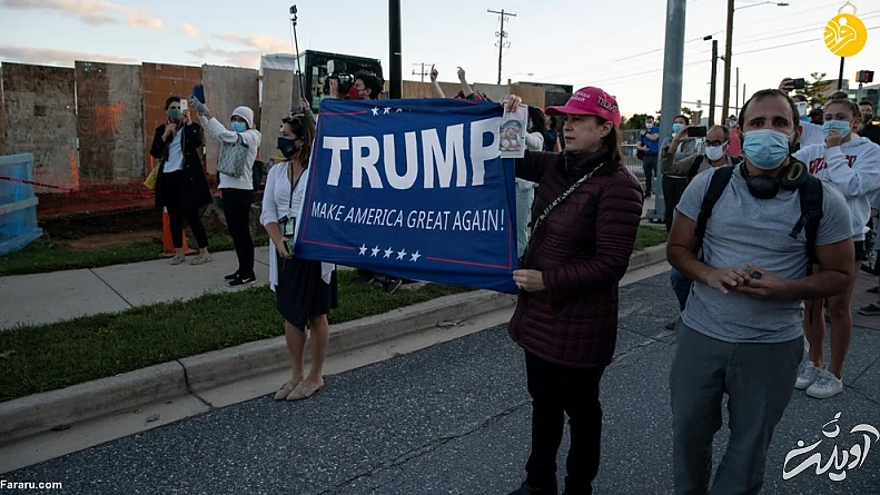 گزارش تصویری دعا برای بهبودی حال دونالد ترامپ